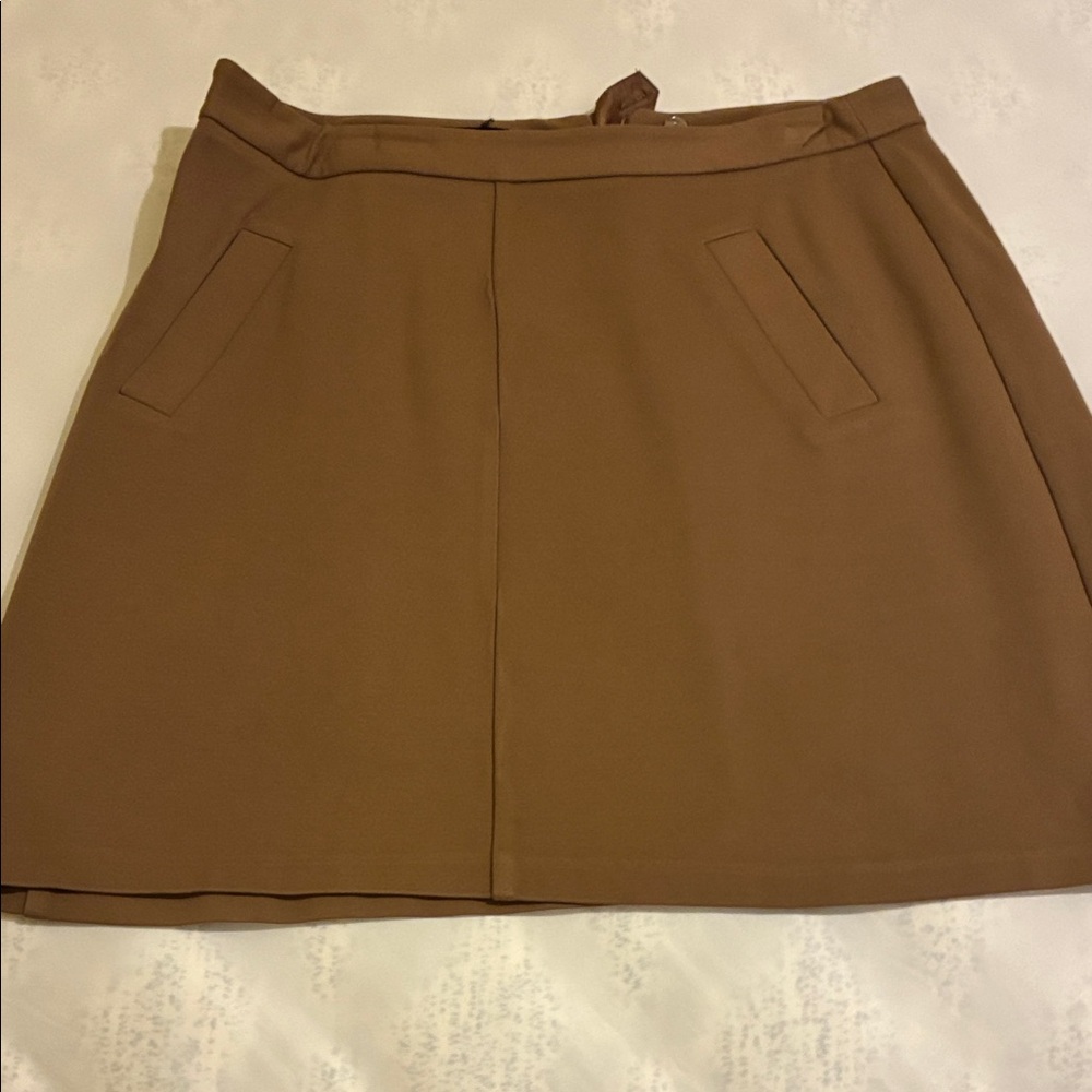 Mario Serrani Tan Mini Skirt
